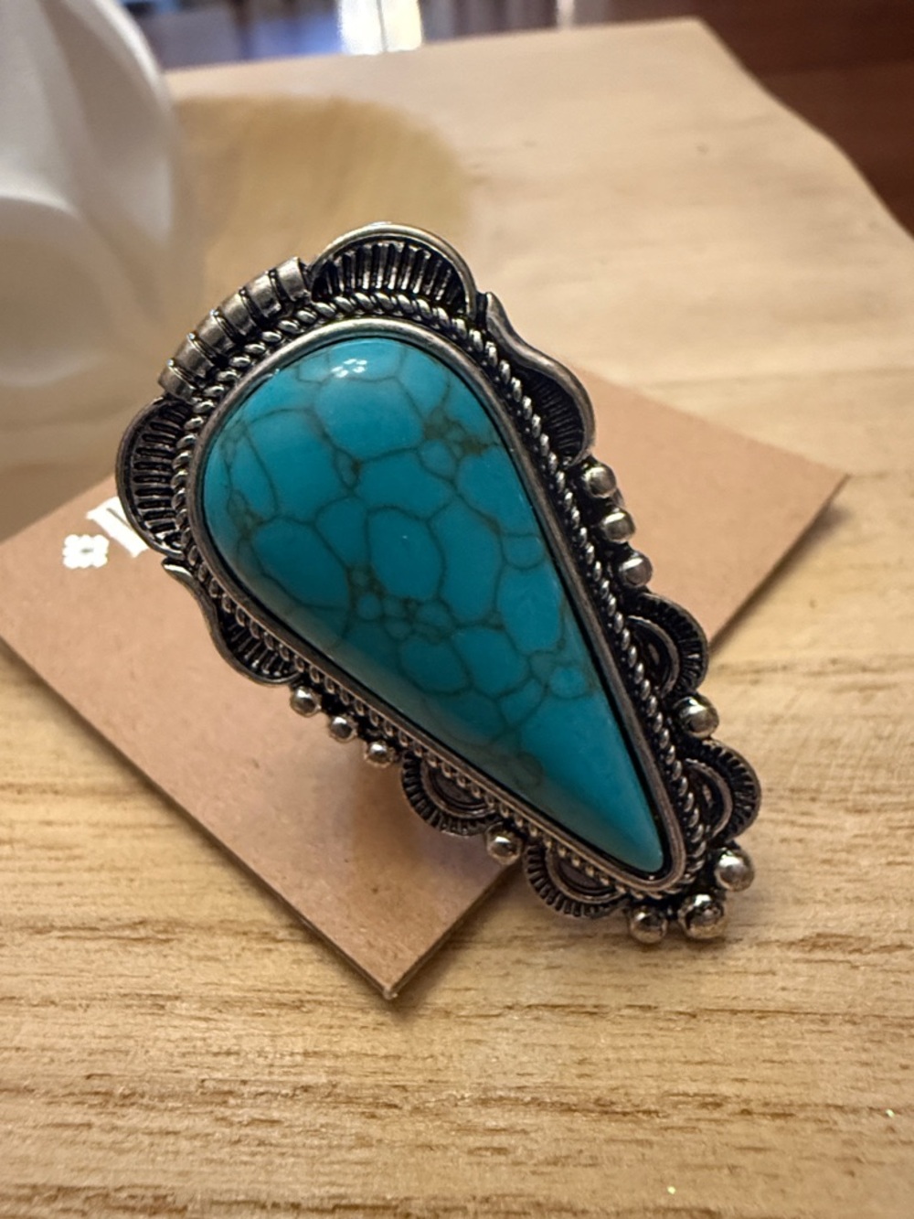 Dakota Rae Turquoise and Silver Costume Ring